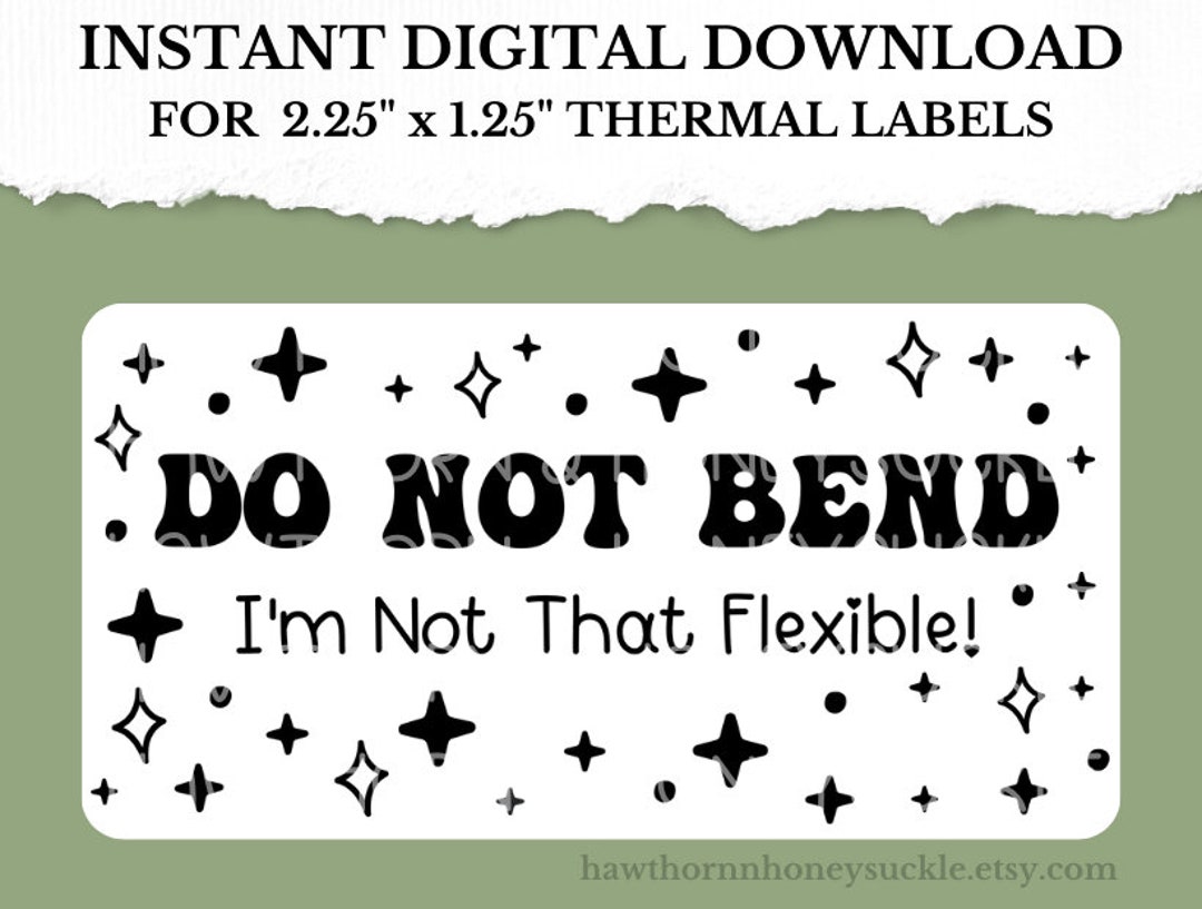 PNG Sticker Download Do Not Bend Sticker Small Business Etsy