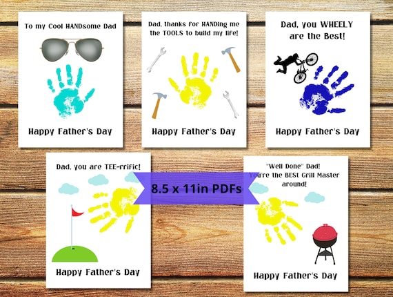 Father's Day Hand Print | Funny Dad Gift | Dad Joke Puns | 5