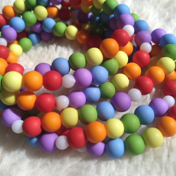 Neon Pride Bracelets: LGBTQ+ Colors