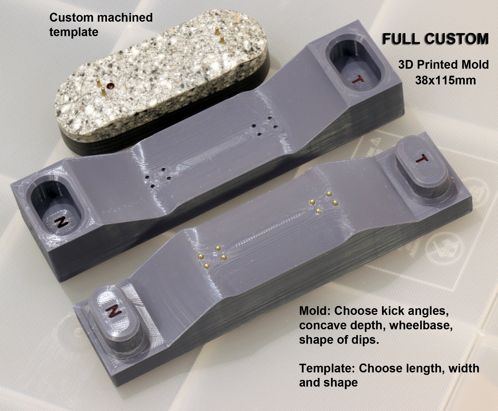 Full Custom 3D Printed Fingerboard Mold With 1 Template Etsy