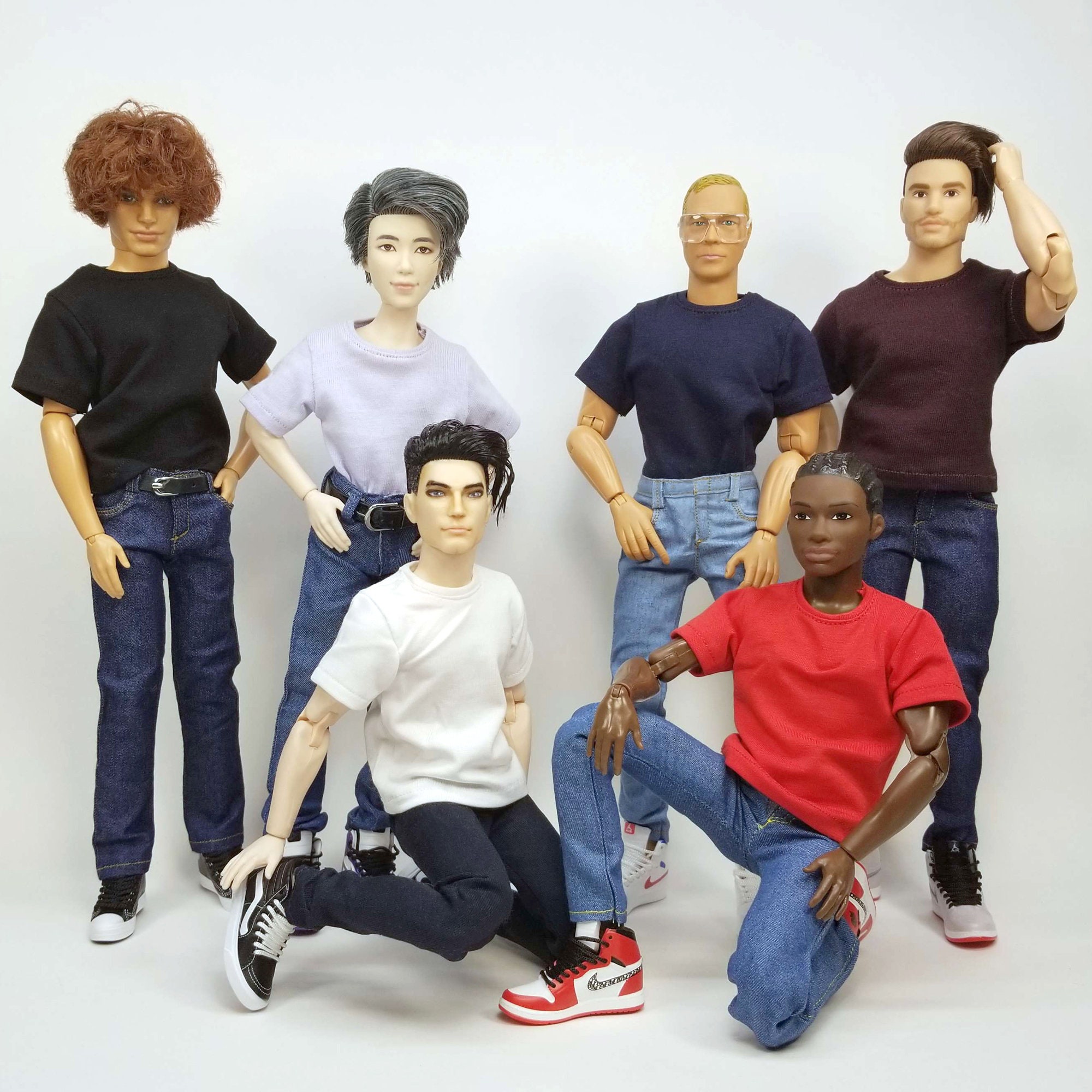 1/6 Scale Female Figure Cool Handsome Clothes Set, Handmade Costume, Jeans  Short & Pant Outfit for 12 Action Figure ,, 