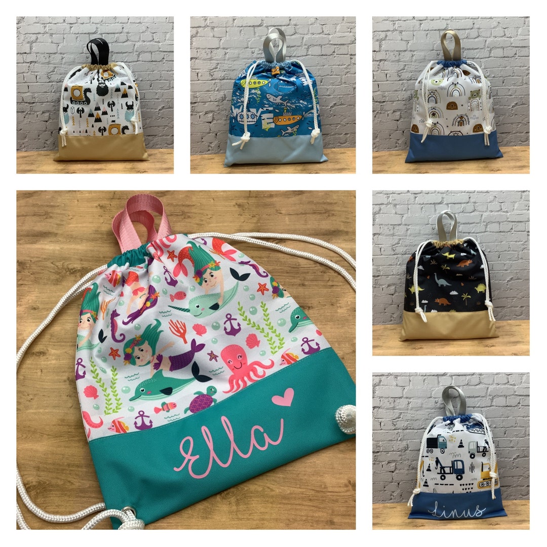 CHILDREN'S GYM BAGS With Names Personalized Sports Bag Etsy