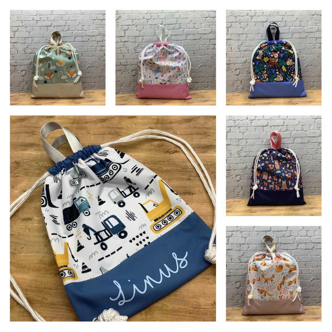 CHILDREN'S GYM BAGS With Names Personalized Sports Bag Etsy