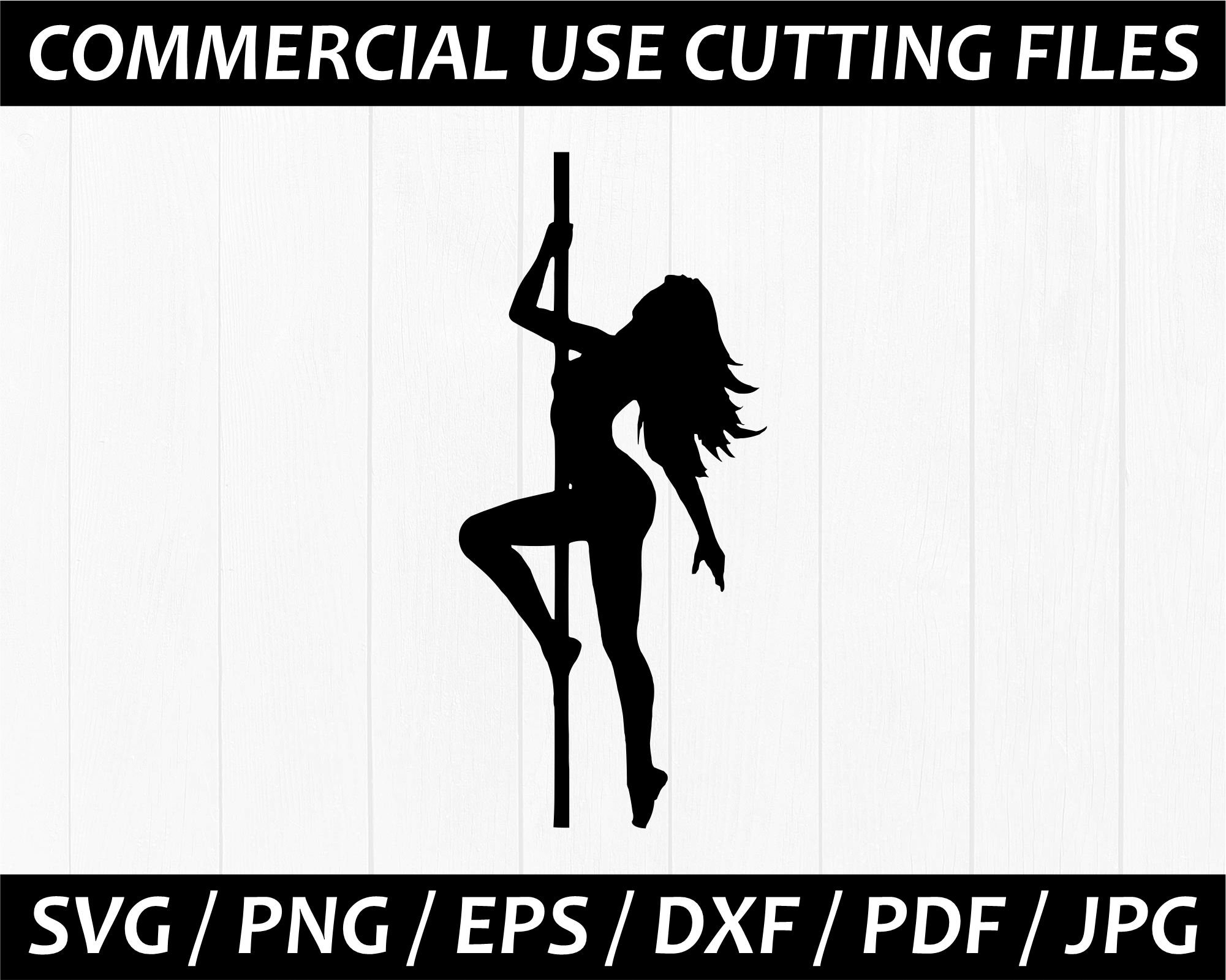 Pole Dancer Girl, Svg, Dxf, Eps, Pdf, Jpg. Digital Download, Laser