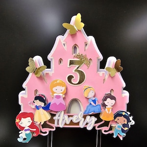 Baby Princess inspired castle cake topper