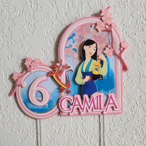 Mulan inspired cake topper