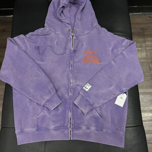 Gallery Dept Purple Zip Up Hoodie