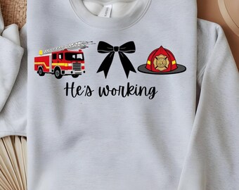Blue Collar Fireman Wife PNG | Trendy Fireman Wife Sublimation Tshirt Designs | Instant Digital Download | DTF Transfer
