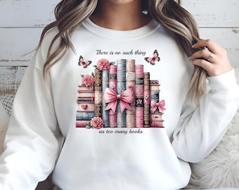 Book Lover PNG – Floral Books Stack, Sublimation Design (Digital Download)