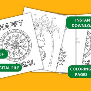 Pongal Coloring/Activity Pages, Pongal pot, Makar Sankranti pot, Sankranti Khumbam, Janmashtami, Uttarayan DIY Coloring Pages.