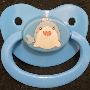 Happy Shark Adult Pacifier, Ocean Underwater Tropical Little Space Gear