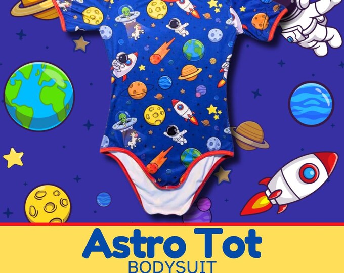 Featured listing image: PREORDER Adult Astro Tot Bodysuit, Outer Space Galaxy Little Space Outfit,