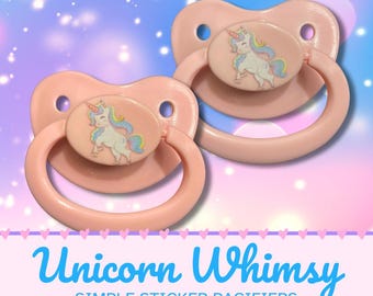 Unicorn Whimsy Adult Pacifier, Fantasy Little Space Gear