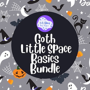 Goth Little Space Basics Bundle, Spooky Halloween Little Space Gear