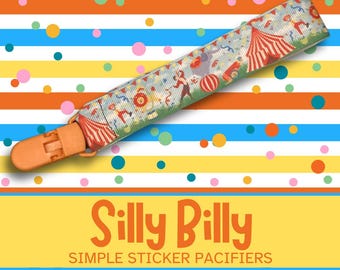 Silly Billy Little Space Clip, Pacifier Clip, Circus Little Space Gear