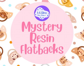 Mystery Resin Flatbacks Box, Surprise Planars, Pacifier Center, Cabochons, Little Space Deco Materials