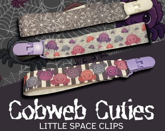 Cobweb Cuties Little Space Clips, Pacifier Clip, Little Space Gear