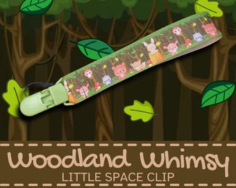 Woodland Whimsy Little Space Clip, Pacifier Clip, Little Space Gear