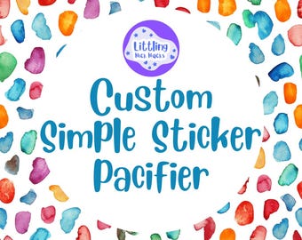 Chupete para adulto con pegatina sencilla personalizada, 1.ª generación, talla 6, Little Space Gear