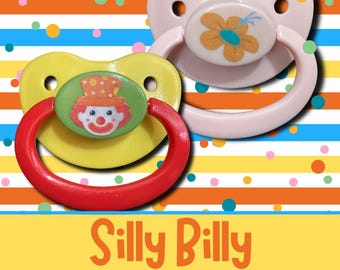 Silly Billy Adult Pacifier, Clown Kidcore Little Space Gear