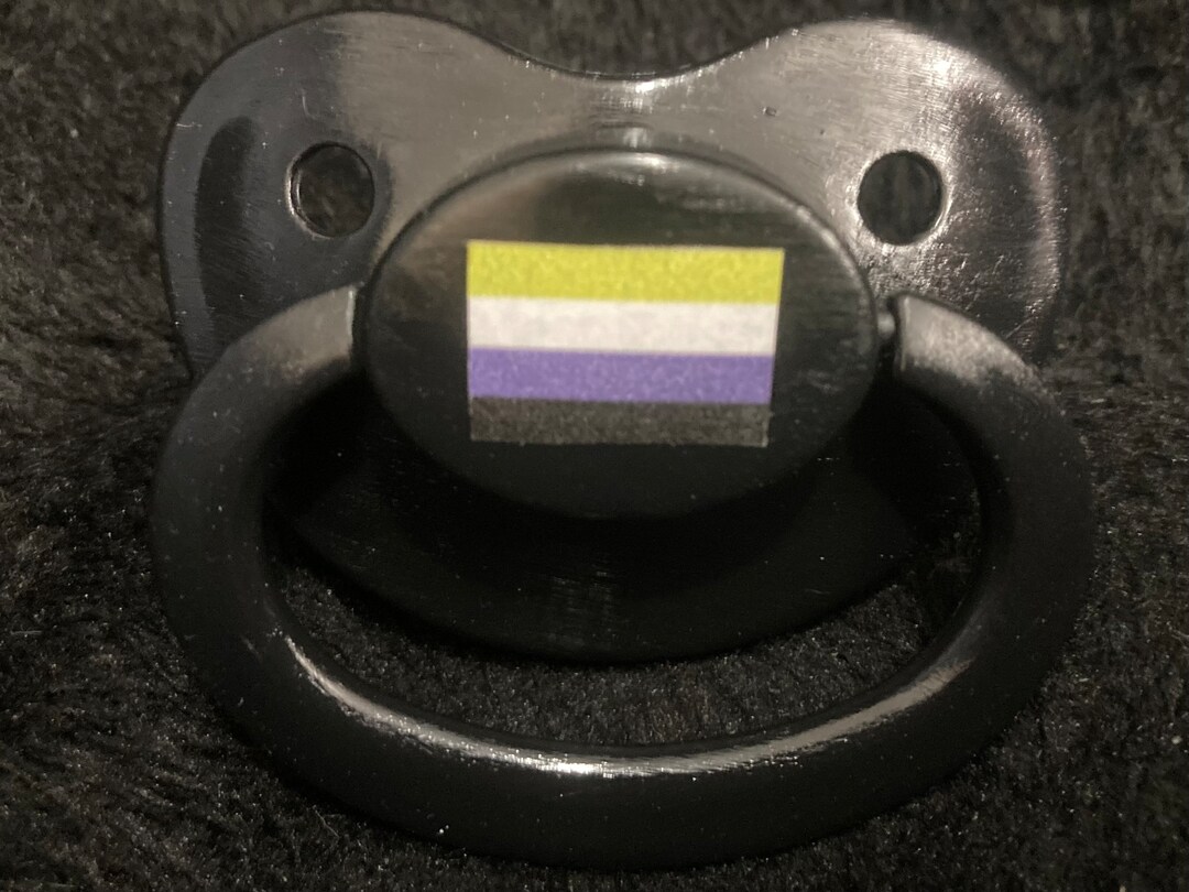 Non-binary Pride Flag Adult Pacifier, LGBT Little Space Gear - Etsy