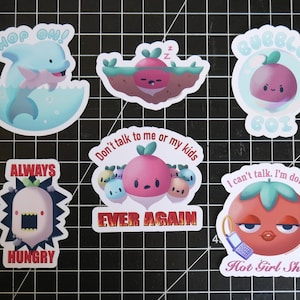 Dadish 3 Sticker Set: Matte Water-Resistant Stickers