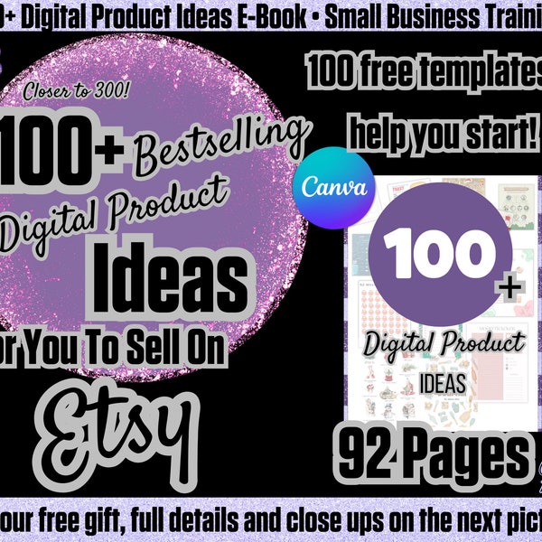 100+ Digital Product Ideas Guide, Sell Digital Downloads, Etsy Guide