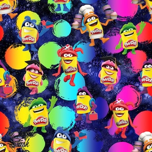 Play-Doh Digital Seamless Pattern