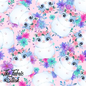 Hamster Guinea Pig Digital Seamless Pattern