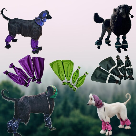 Water-resistant Waterproof Dog Leggings Leg Covering for Dogs Poodle  Leggings Afghan Hound Leggings Afghan Greyhound Accessories 