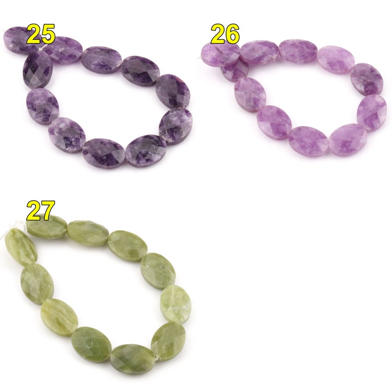 18x13mm Faceted Oval Loose Stone Beads for Jewelry Making Bracelet image 8