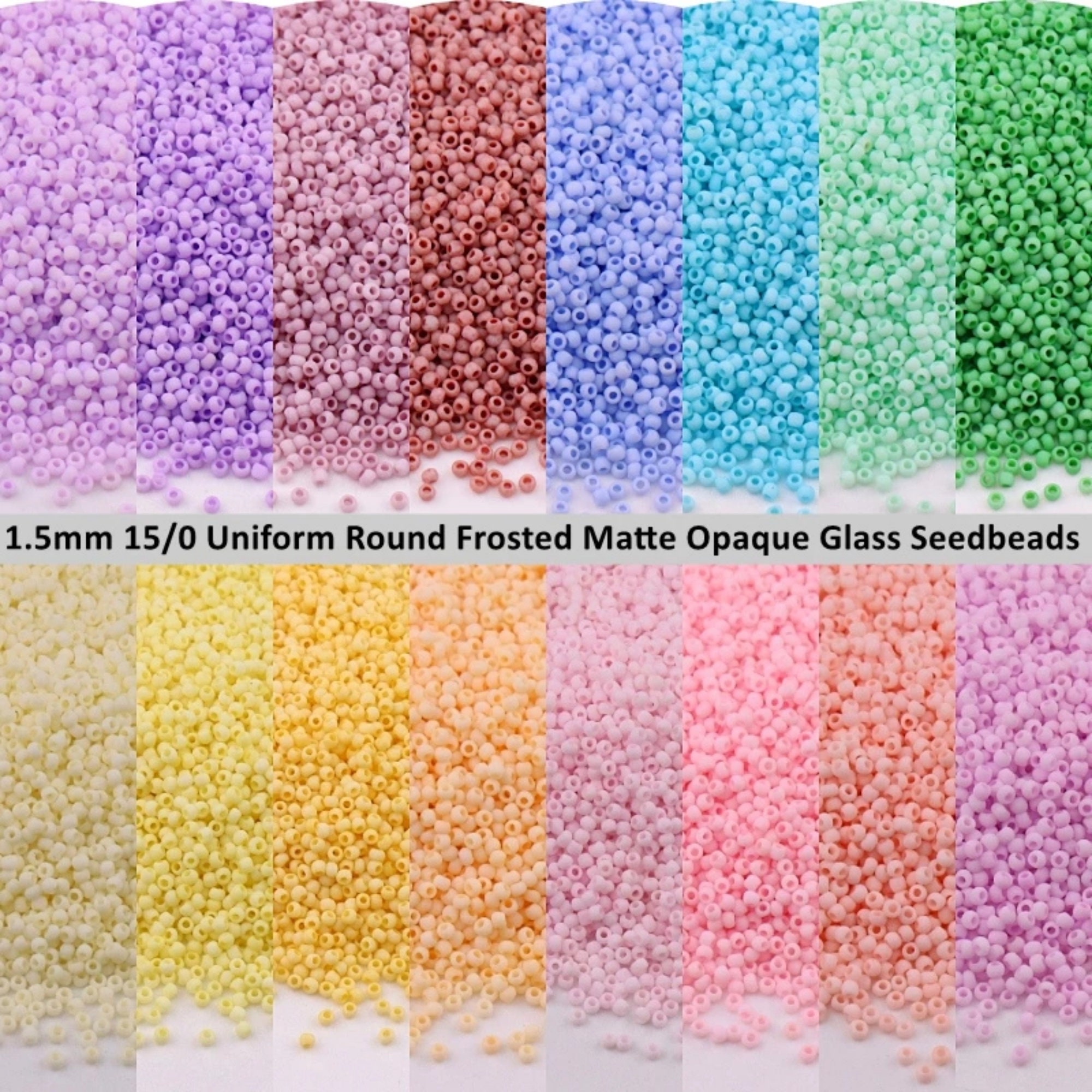 Uniform Opaque Glass Seed Beads Jewelry Sewing Crafts Solid Color Charm  Bead 2mm