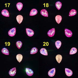 AB Color Teardrop Glass Crystal Point Back Rhinestone for Wedding Dress Shoes Bags image 6