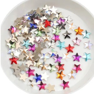 40 pezzi di strass a stella da 5 mm flatback per accessori per la creazione di gioielli