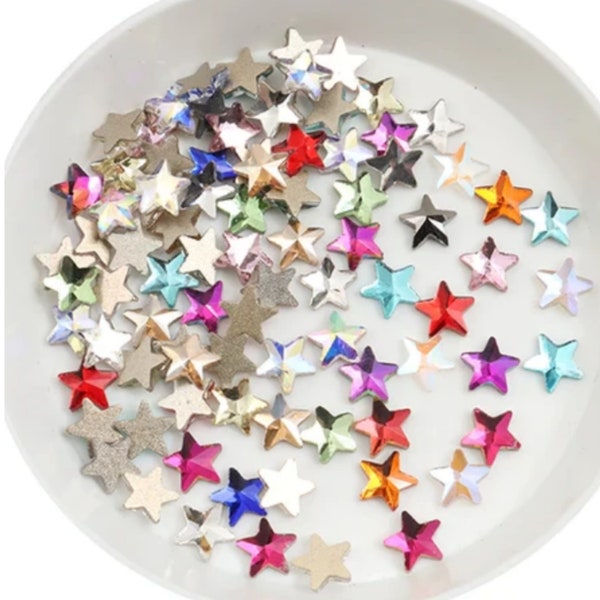 40pcs 5mm Star Rhinestone Flatback for Jewelry Making Accessories