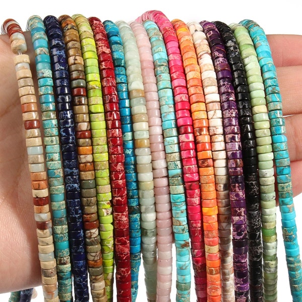 Natural Stone Flat Round Beads for Jewelry Making Bracelet Earrings