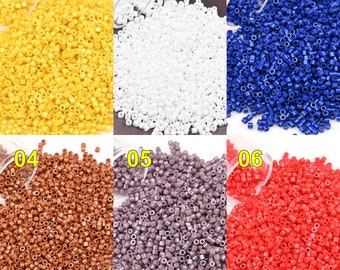 2000pcs 1.6mm Tube Glass Seed Beads Shape for Jewelry Making Accessories