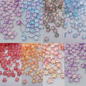 50pcs 8mm Star Czech Glass Loose Spacer Beads for Jewelry Making Accessories