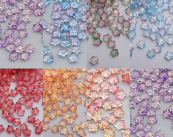 50pcs 8mm Star Czech Glass Loose Spacer Beads for Jewelry Making Accessories