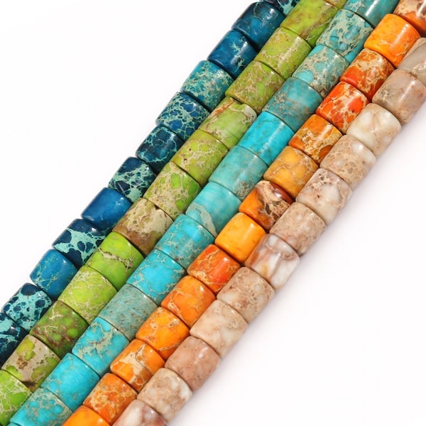 Sediment Jaspers Color Tube Stone Beads for Jewelry Making