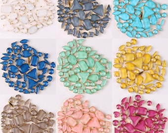 50 Uds mezcla de cristal para coser cuentas de diamantes de imitación para bolsos de zapatos de vestir de boda