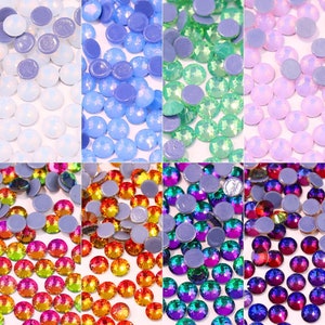 Metallic Gold Resin Rhinestones Sew on Stones Different Shapes Metal Gems  With Holes by the Pack 