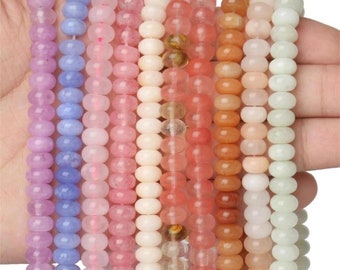 Natural Stones Rondelle Beads for Jewelry Making Bracelet Necklace Earrings