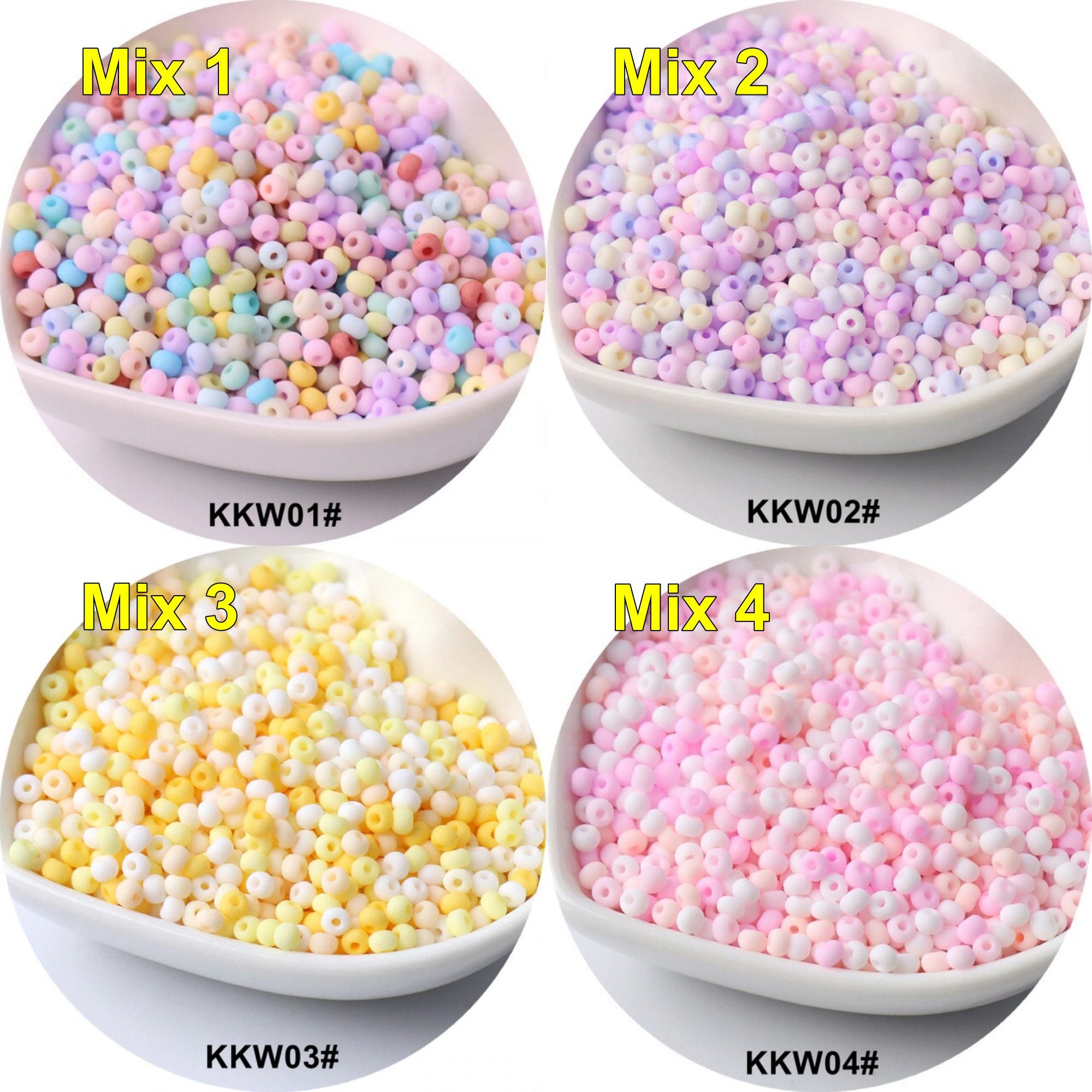  KOTHER 17000+pcs 3mm 4mm Glass Seed Beads for