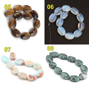 18x13mm Faceted Oval Loose Stone Beads for Jewelry Making Bracelet image 3