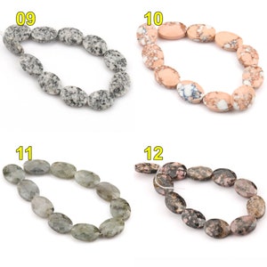 18x13mm Faceted Oval Loose Stone Beads for Jewelry Making Bracelet image 4