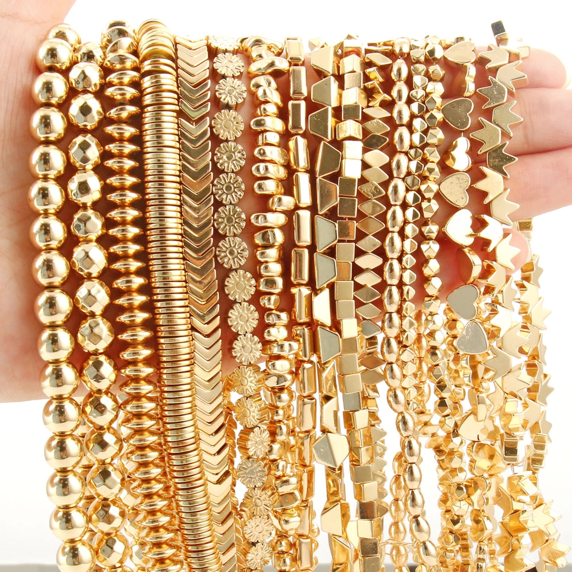 Gold store hematite beads