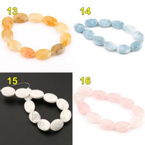 18x13mm Faceted Oval Loose Stone Beads for Jewelry Making Bracelet image 5