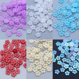 30pcs Glass Flower Bead Caps for Jewelry Making Hairpin Accessories 