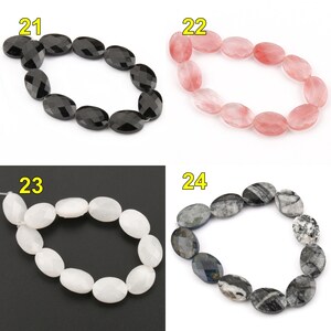 18x13mm Faceted Oval Loose Stone Beads for Jewelry Making Bracelet image 7